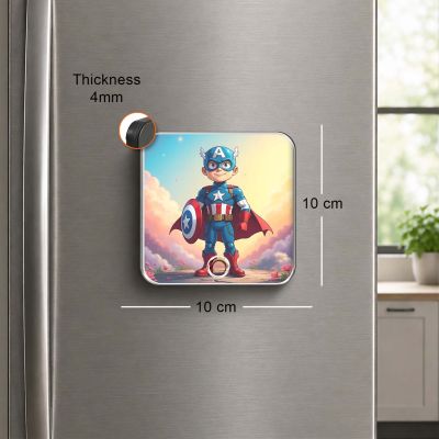 Musical Fridge Magnet Captain America Theme Fridge Magnet Superhero Fans Gift Birthday Return Gift for Kids & Marvel Fans